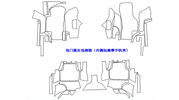汽車(chē)腳墊版型
